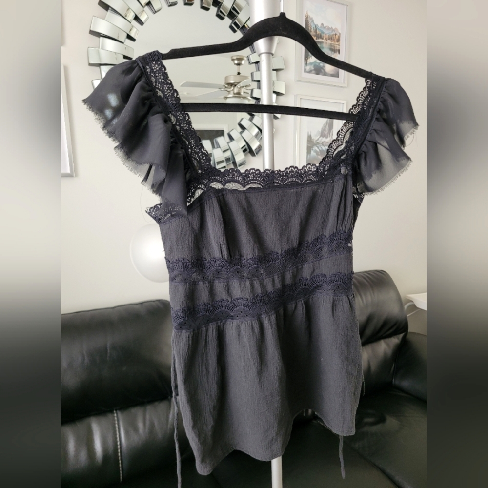 Cute Black Blouse Small
